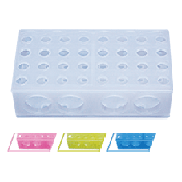 4-Ways Microtube and Centrifuge Tubes Racks, Blue