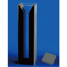 Semi-Micro UV Glass Cell With Black Walls And With Lid, Inside Width: 4mm, 1.4ml