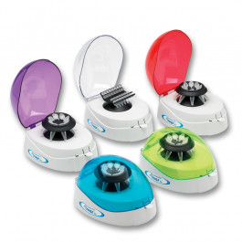 Mini Centrifuge, blue lid, with 2 rotors, 100-240V (US plug)