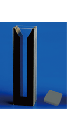Semi-Micro UV Glass Cell With Black Walls And With Lid, Inside Width: 4mm, 1.4ml